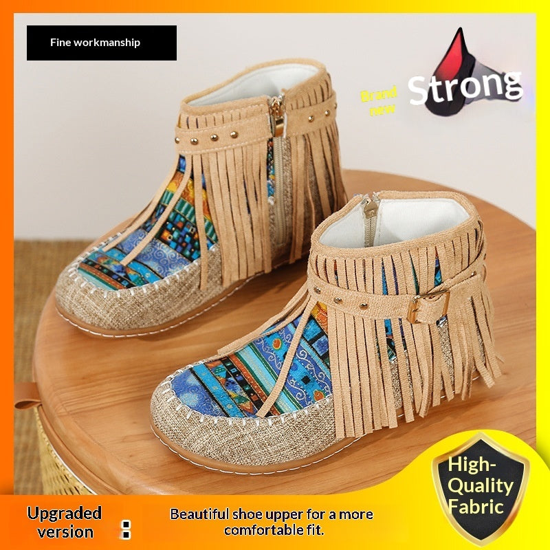 European And American-style Tassel-buckle Fashion Boots, Women's Dr Martens Boots