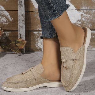 New Women's Slip-on Shoes Casual Half-slippers