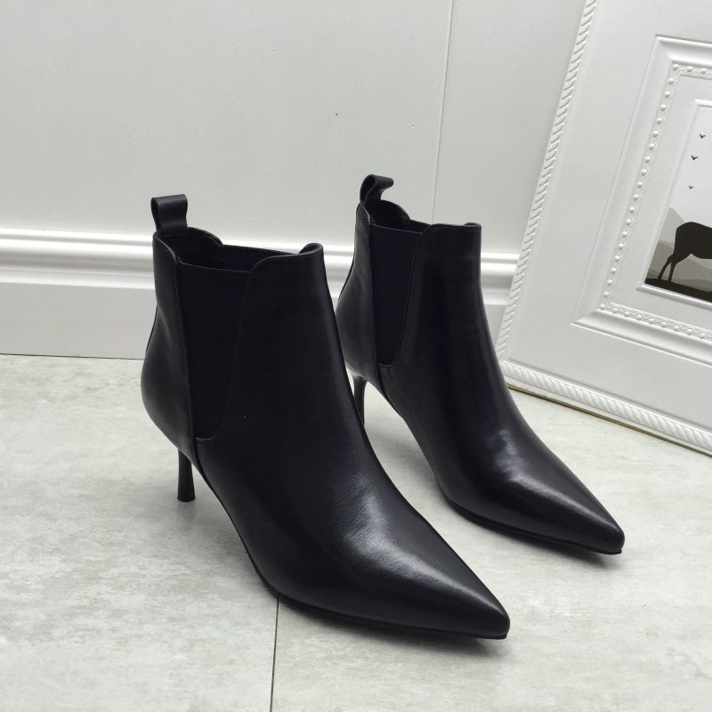 Professional-style Soft Leather Stiletto-heeled Lined High Boots