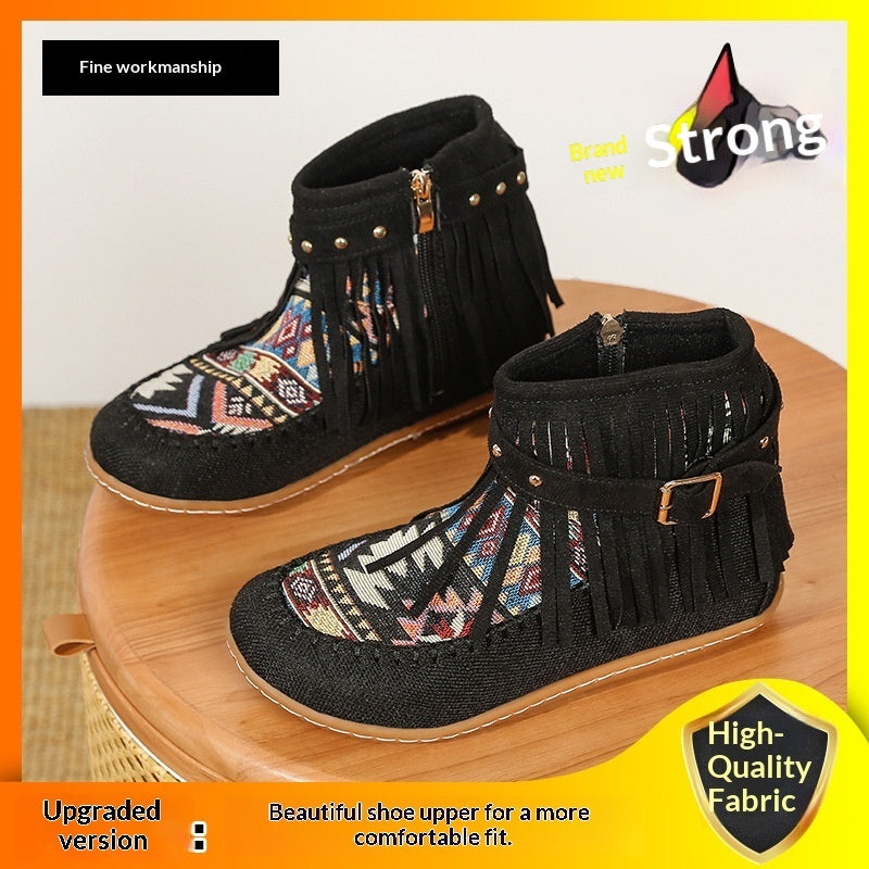 European And American-style Tassel-buckle Fashion Boots, Women's Dr Martens Boots