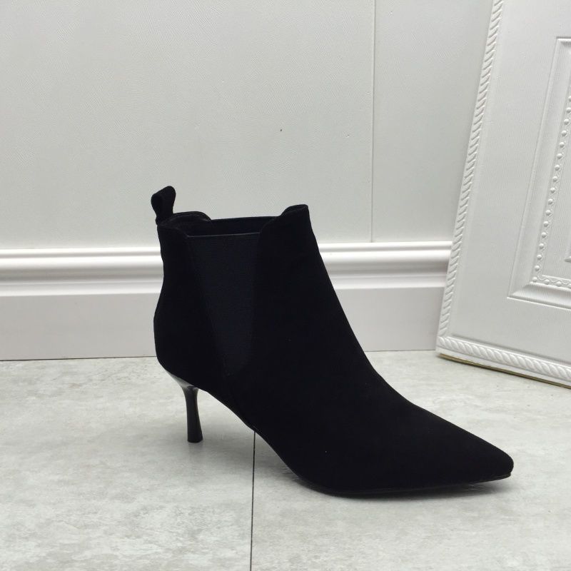 Professional-style Soft Leather Stiletto-heeled Lined High Boots