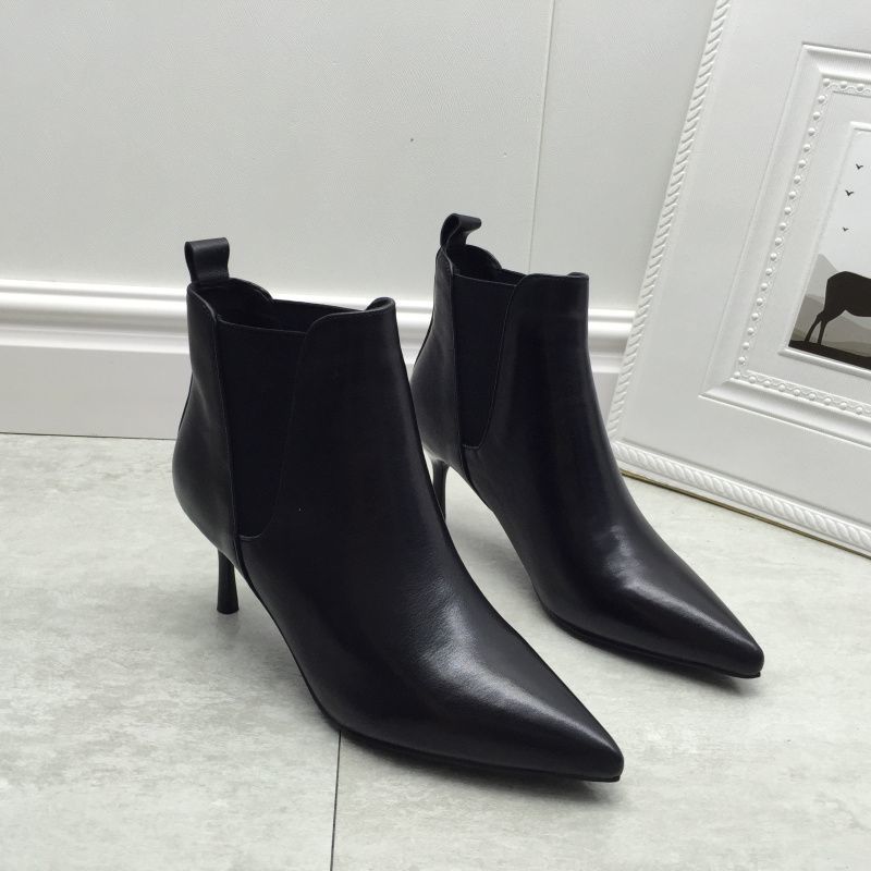Professional-style Soft Leather Stiletto-heeled Lined High Boots